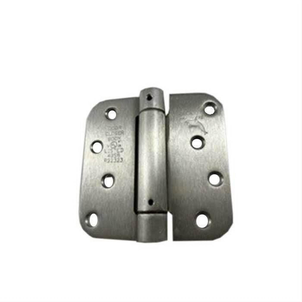 Orca Hardware SPR4058Z-15 4" x 4" x 5/8" Steel Spring Hinge, Zigzag Hole Pattern Satin Nickel