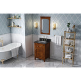 Jeffrey Alexander Chatham 24" Chocolate Single Sink Bathroom Vanity with Black Granite Top - 8 in. Widespread Faucet Top