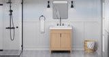 Jeffrey Alexander Theodora 30" Natural Oak Single Sink Bathroom Vanity with White Resin Top - 8 in. Widespread Faucet Top product image 5
