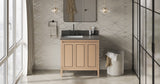 Jeffrey Alexander Percival 36" Natural Oak Single Sink Bathroom Vanity with Grey Quartz Top - 8 in. Widespread Faucet Top product image 6