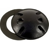 Dabmar Lighting P-11-2-B Round Box Cover w/Two 1/2" Holes Black