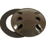 Dabmar Lighting P-11-2-BZ Round Box Cover w/Two 1/2" Holes Bronze