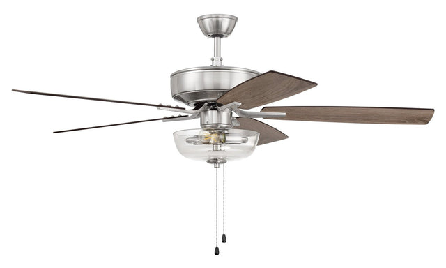 Craftmade P101BNK5-52DWGWN brushed polished nickel ceiling fan blades included