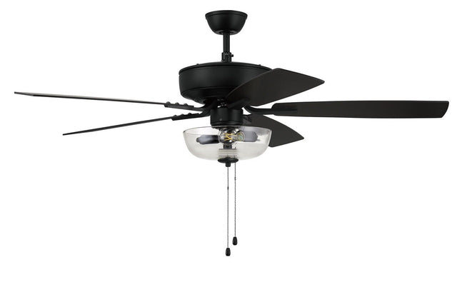 Craftmade P101FB5-52FBGW flat black ceiling fan blades included
