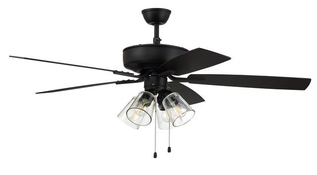 Craftmade P104FB5-52FBGW flat black ceiling fan blades included