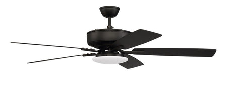 Craftmade P112FB5-52FBGW flat black ceiling fan blades included
