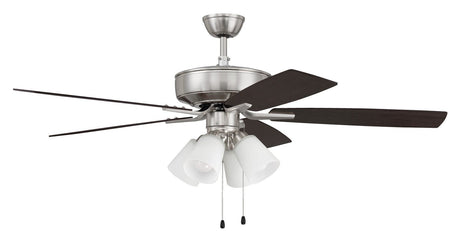 Craftmade P114BNK5-52DWGWN brushed polished nickel ceiling fan blades included