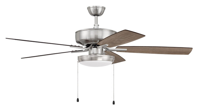 Craftmade P119BNK5-52DWGWN brushed polished nickel ceiling fan blades included