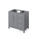 Jeffrey Alexander Cade 36" Grey Single Sink Bathroom Vanity with White Quartz Top - 8 in. Widespread Faucet Top product image 3