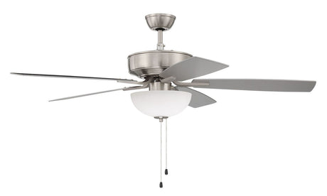 Craftmade P211BNK5-52BNGW brushed polished nickel ceiling fan blades included