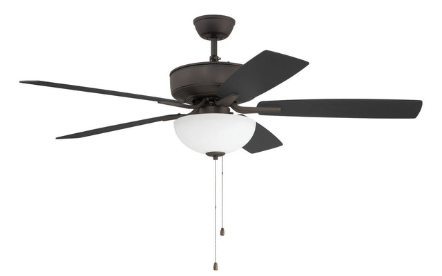 Craftmade P211ESP5-52FBGW Pro Plus 211 ceiling fan (blades included) in polished brass, additional view