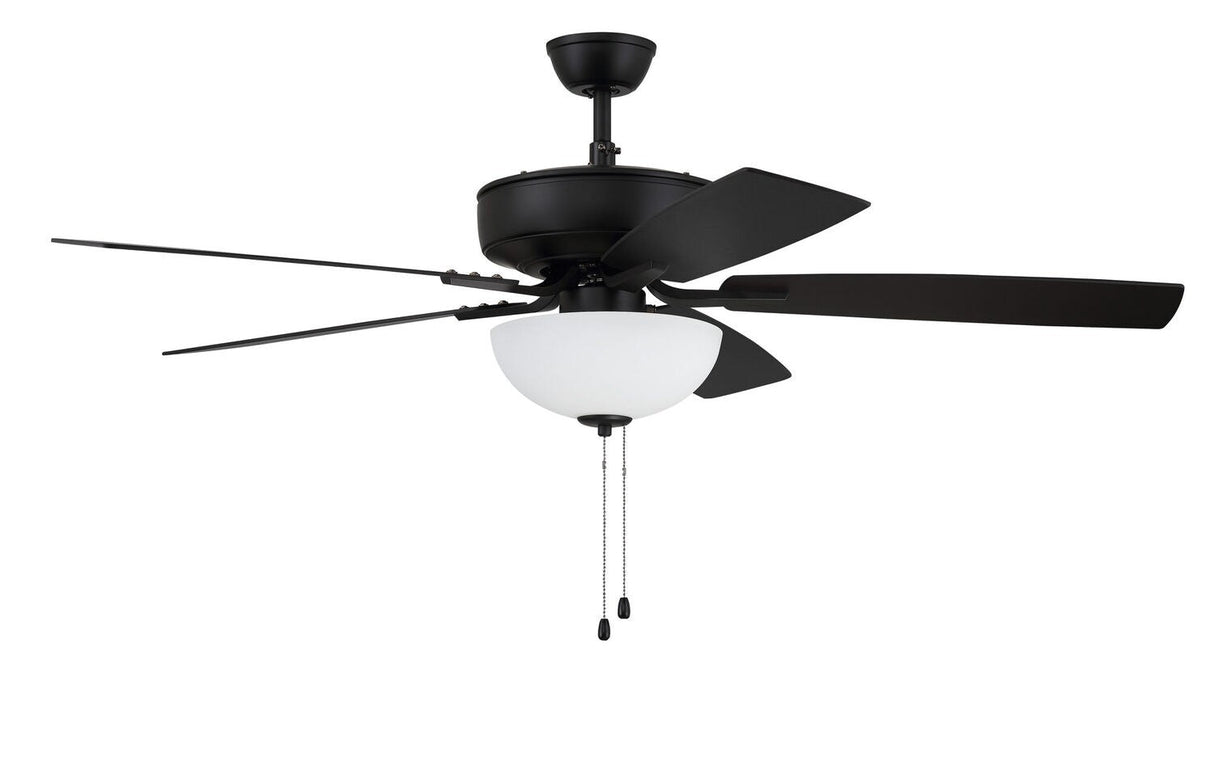 Craftmade P211FB5-52FBGW flat black ceiling fan blades included