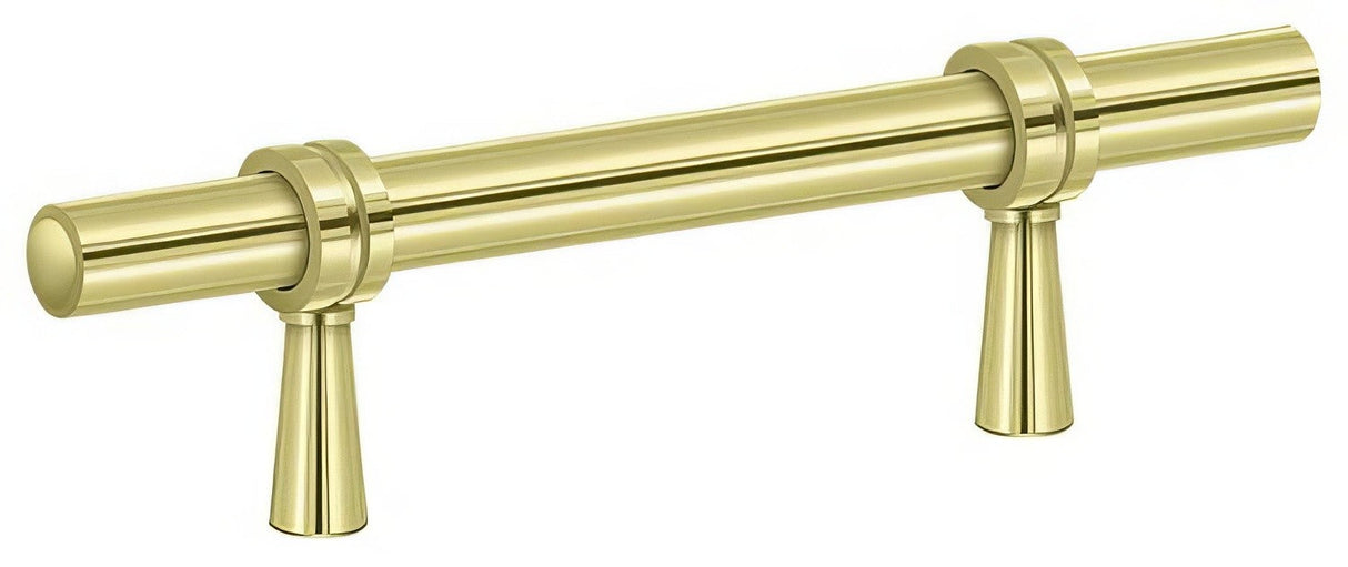 Deltana P310U3 polished brass adjustable bar pull