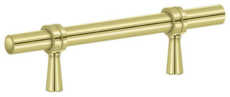 Deltana P310U3 polished brass adjustable bar pull