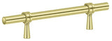 Deltana P311U3 polished brass adjustable bar pull