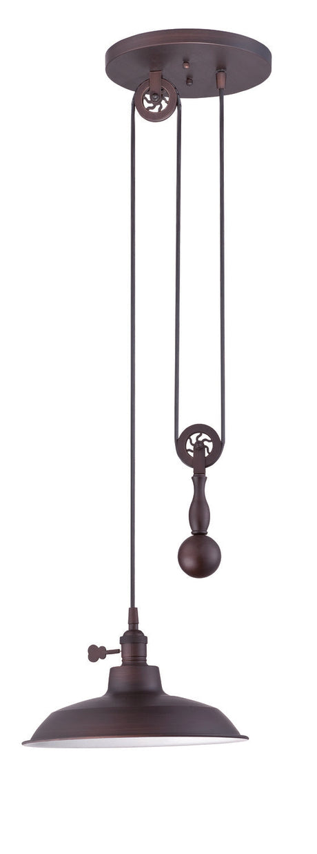 Craftmade P400-ABZ 1 Light Pulley Pendant in Aged Bronze Brushed