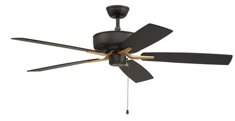 Craftmade P52FBSB5-52BWNFB flat black / satin brass ceiling fan blades included