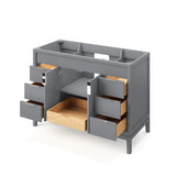 Jeffrey Alexander Theodora 48" Hale Blue Single Sink Bathroom Vanity with Calacatta Vienna Quartz Top - 8 in. Widespread Faucet Top product image 4