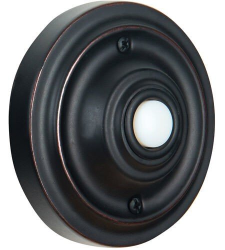 Craftmade PB3039-OBG Surface Mount LED Lighted Push Button Doorbell in Oiled Bronze Gilded