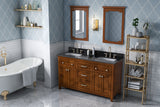 Jeffrey Alexander Chatham 60" Chocolate Double Sink Bathroom Vanity with Black Granite Top - 8 in. Widespread Faucet Top - VKITCHA60CHBGR product image 7