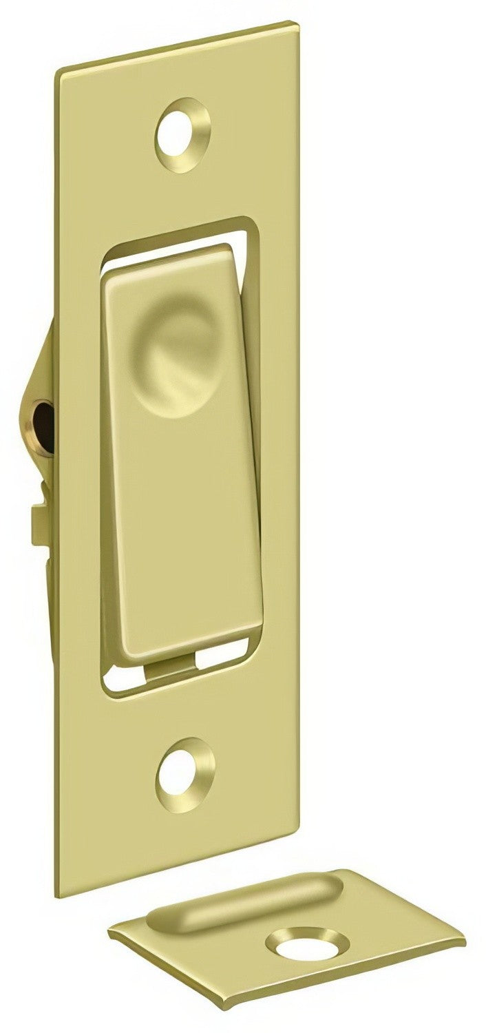 Deltana PDB42U3 polished brass pocket door jamb bolt