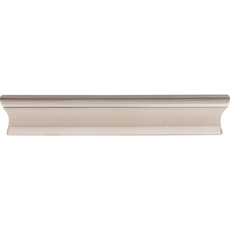 Top Knobs TK554PN Glacier 5" Center to Center Finger Pull Polished Nickel