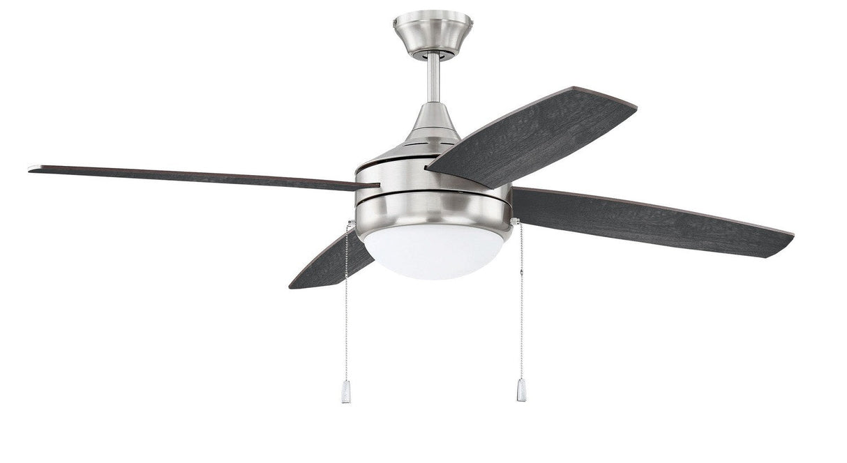 Craftmade PHA52BNK4-BNGW brushed polished nickel ceiling fan blades included