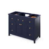 Jeffrey Alexander Chatham 48" Hale Blue Single Sink Bathroom Vanity with Calacatta Vienna Quartz Top - 8 in. Widespread Faucet Top product image 3