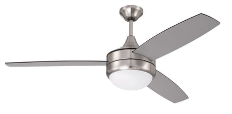Craftmade PHZ52BNK3-BNGW brushed polished nickel ceiling fan blades included