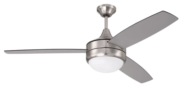 Craftmade PHZ52BNK3-BNGW brushed polished nickel ceiling fan blades included