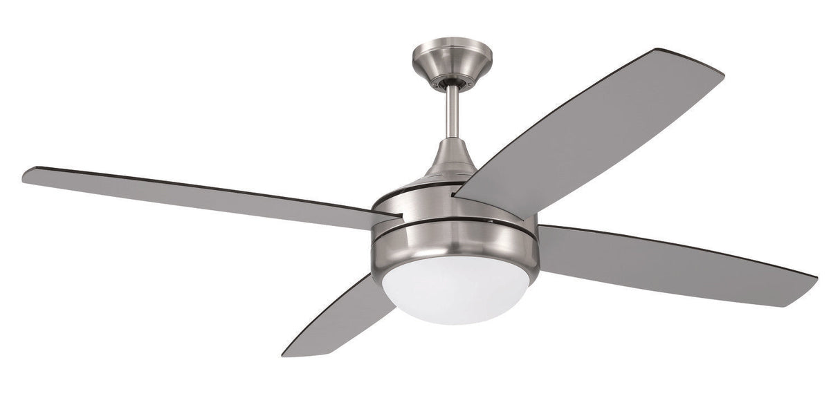 Craftmade PHZ52BNK4-BNGW brushed polished nickel ceiling fan blades included
