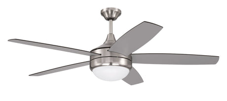 Craftmade PHZ52BNK5-BNGW brushed polished nickel ceiling fan blades included