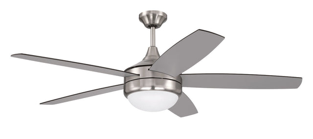 Craftmade PHZ52BNK5-BNGW brushed polished nickel ceiling fan blades included