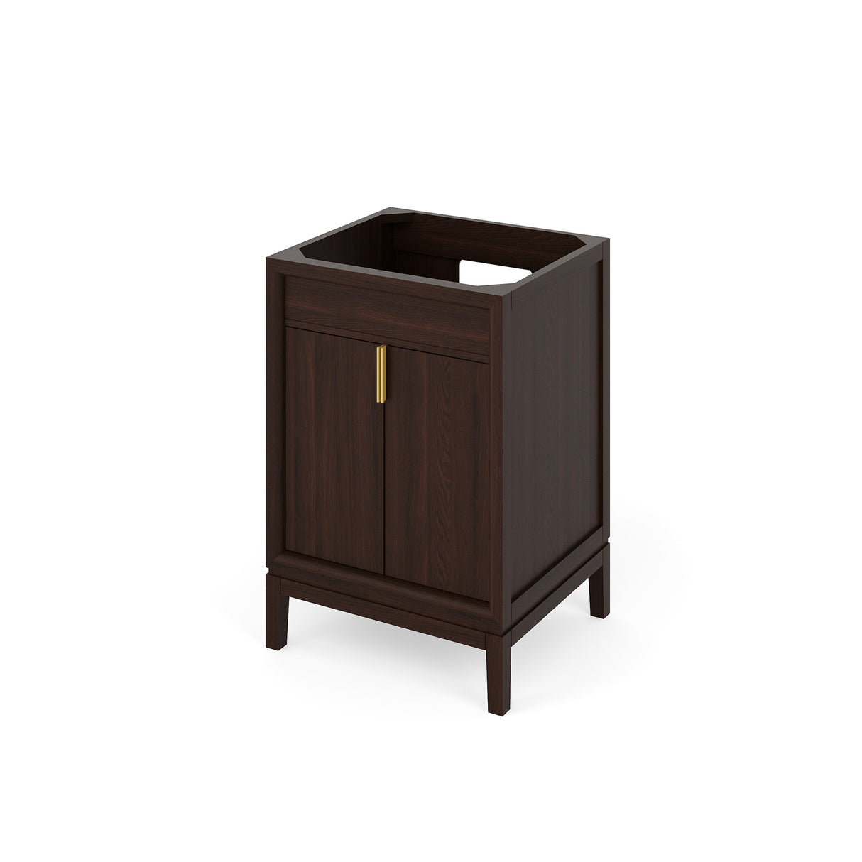 Jeffrey Alexander Theodora 24" Dark Walnut Single Sink Bathroom Vanity with White Quartz Top - 8 in. Widespread Faucet Top - VKITTHE24DWWQR product image 2