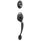 Schlage F62PLY619GEO F62-PLY-GEO Plymouth Double Cylinder Handleset Satin Nickel