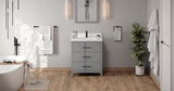 Jeffrey Alexander Katara 30" Grey Single Sink Bathroom Vanity with White Quartz Top - 8 in. Widespread Faucet Top - VKITKAT30GRWQR1 product image 6