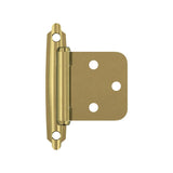 Amerock BPR34293 Variable Overlay Self Closing Face Mount Polished Brass Cabinet Hinge - 1 Pair