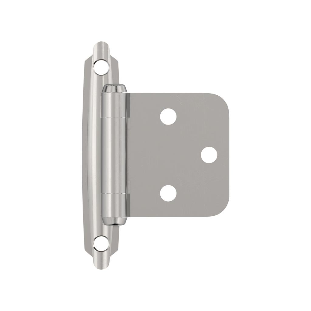 Amerock BPR342926 Variable Overlay Self Closing Face Mount Polished Chrome Cabinet Hinge - 1 Pair