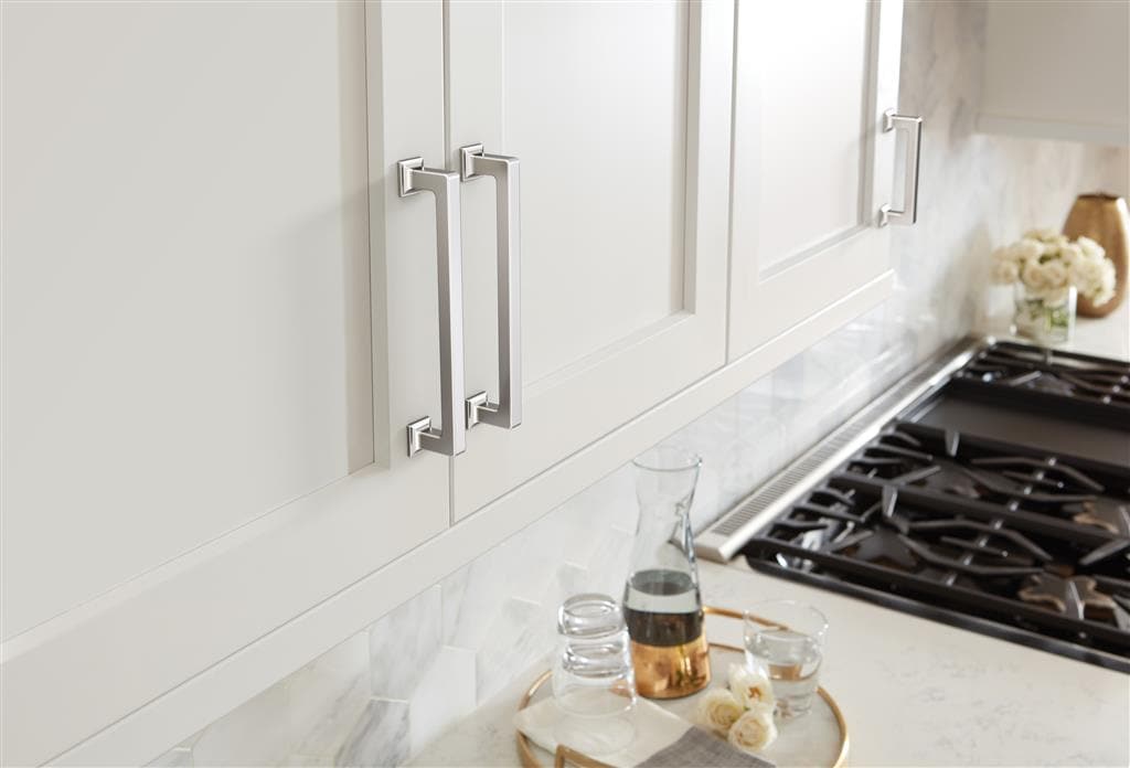 Amerock BP3744226 Lintel Polished Chrome Pull lifestyle view 1