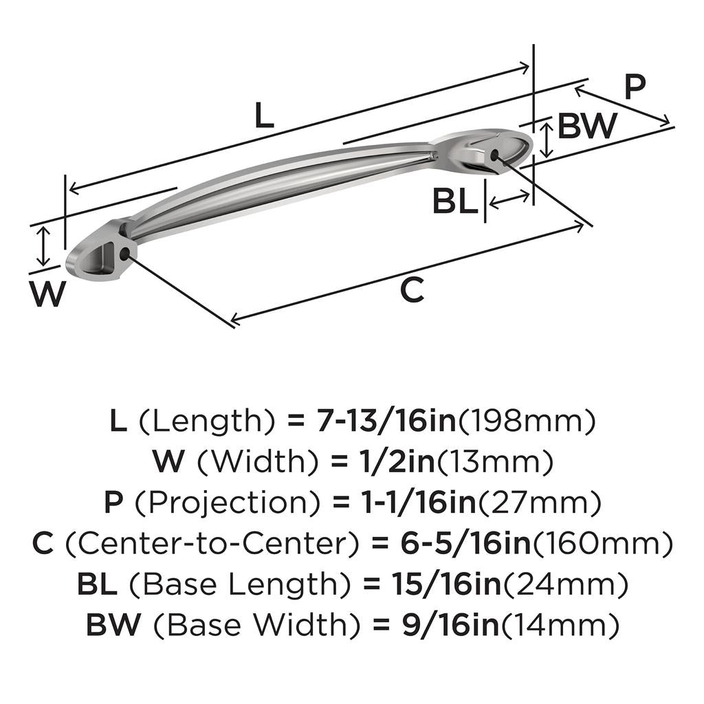 Amerock BP2117426 Pull technical drawing and dimensions