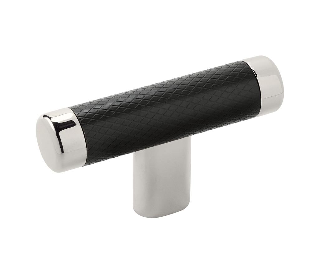 Amerock BP36556PNBBR Esquire 2-5/8 inch (67mm) Length Polished Nickel/Black Bronze Cabinet Knob