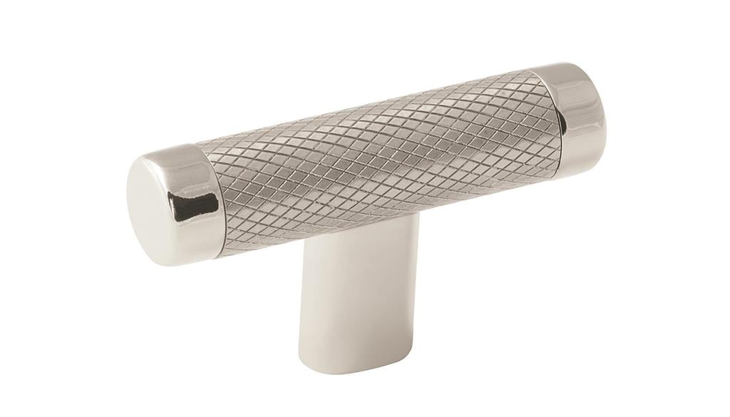 Amerock BP36556PNSS Esquire 2-5/8 inch (67mm) Length Polished Nickel/Stainless Steel Cabinet Knob