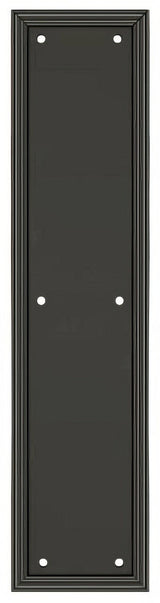 Deltana PP2280U10B push plate in satin stainless, additional view