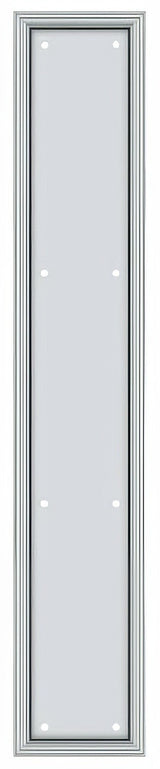 Deltana PP2281U26 push plate in satin stainless, additional view