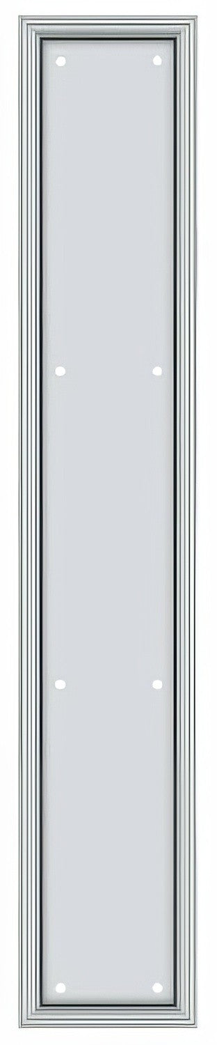 Deltana PP2281U26 push plate in satin stainless, additional view