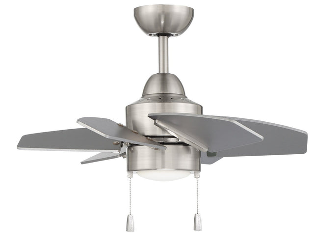 Craftmade PPT24BNK6 brushed polished nickel ceiling fan blades included