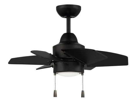 Craftmade PPT24FB6 flat black ceiling fan blades included