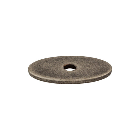 Top Knobs TK58PTA Oval Knob Backplate Pewter Antique