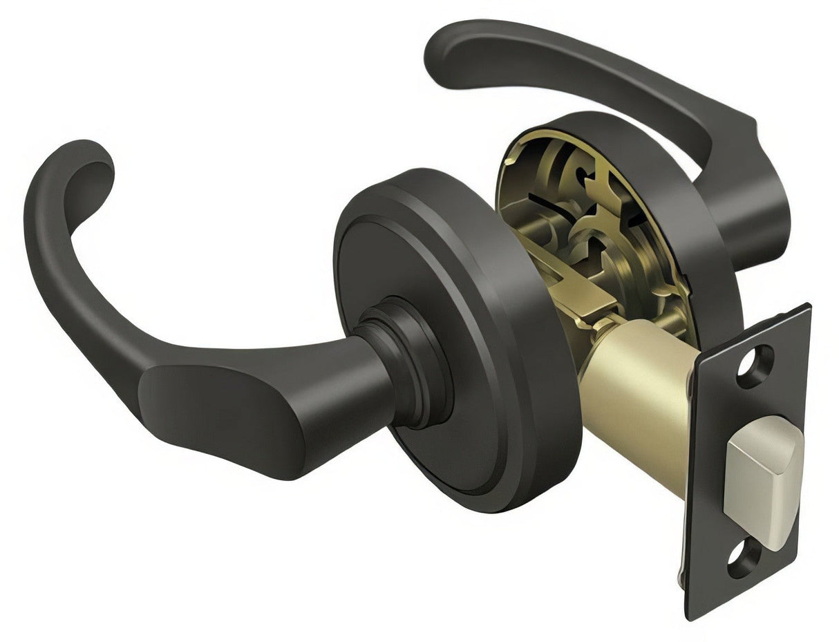 Deltana PRCLR3U10B oil rubbed bronze passage door lever