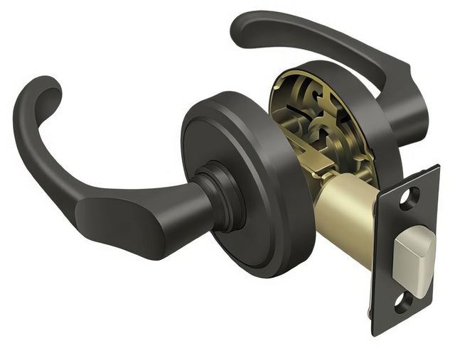 Deltana PRCLR3U10B oil rubbed bronze passage door lever
